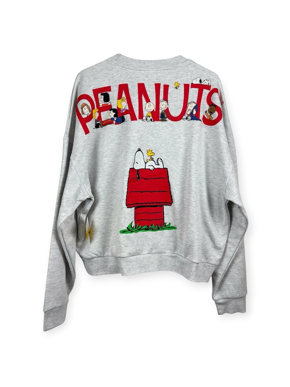 Peanuts Characters Gray Double Sided Sweatshirt Women’s Size L NWT